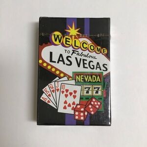 Welcome to Las Vegas Nevada Playing Card Deck Souvenir SEALED 7’s Dice Vintage
